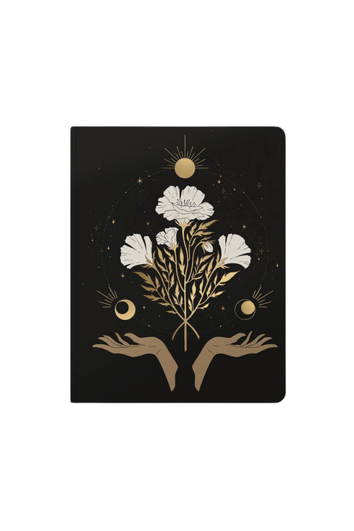 Celestial Flowers Medium Notebook