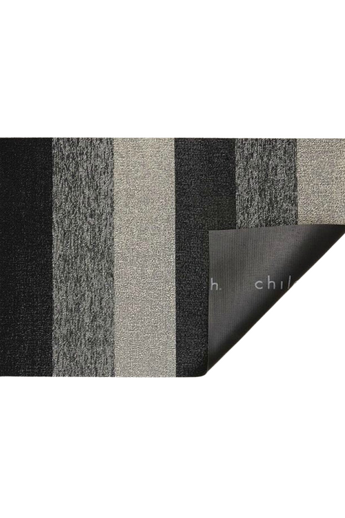 Salt + Pepper Marbled Stripe Shag Mat