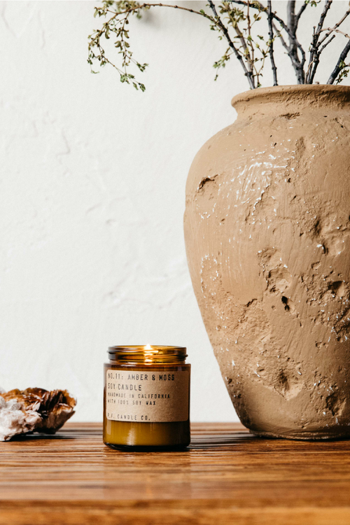 P.F. Candle Co. Amber + Moss Candle