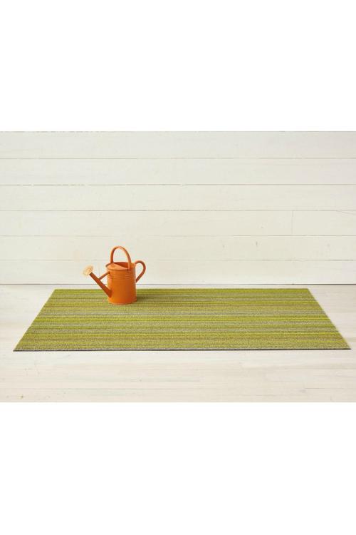 Citron Skinny Stripe Shag Mat