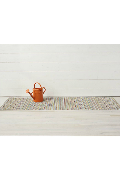 Soft Multi Skinny Stripe Shag Mat