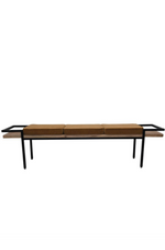 3 of 4:Sienna Metal Bench with Velvet Cushions
