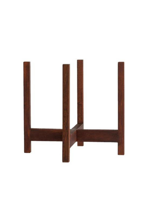 Solid Goods Dark Wood Plant Stand
