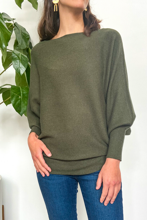 Brynn Sweater in Olive Green