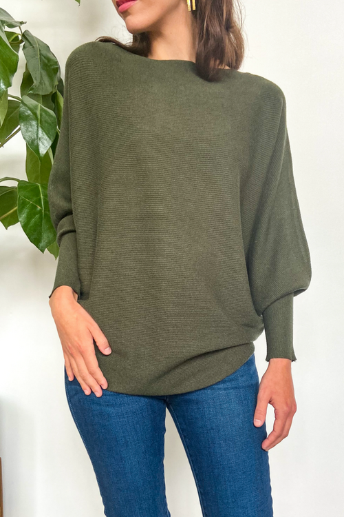 Brynn Sweater in Olive Green