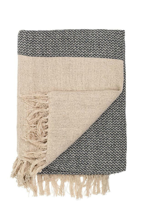 Recycled Cotton Block Print Throw