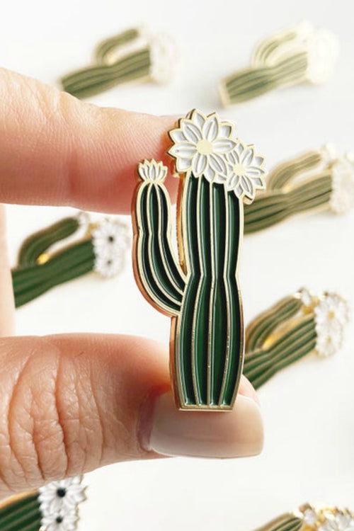 Olivia Blooming Cactus Lapel Pin