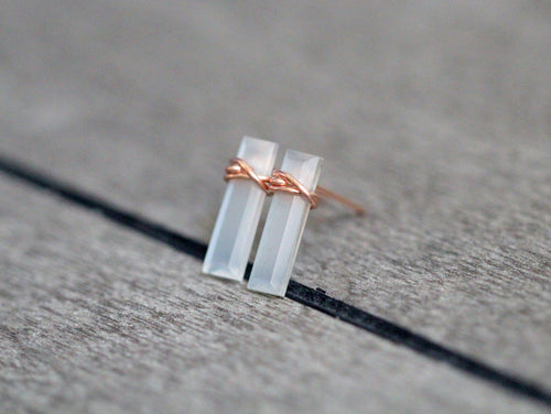 Gem Bar Stud Earrings