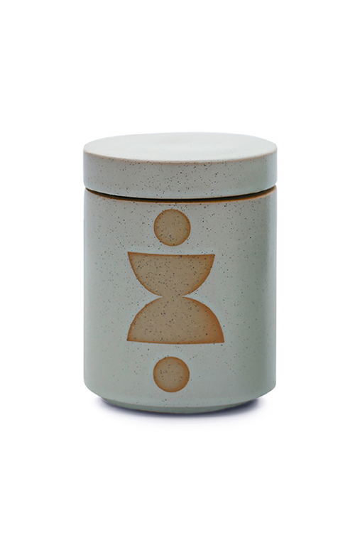Ocean Rose + Bay Form Ceramic Candle with Lid