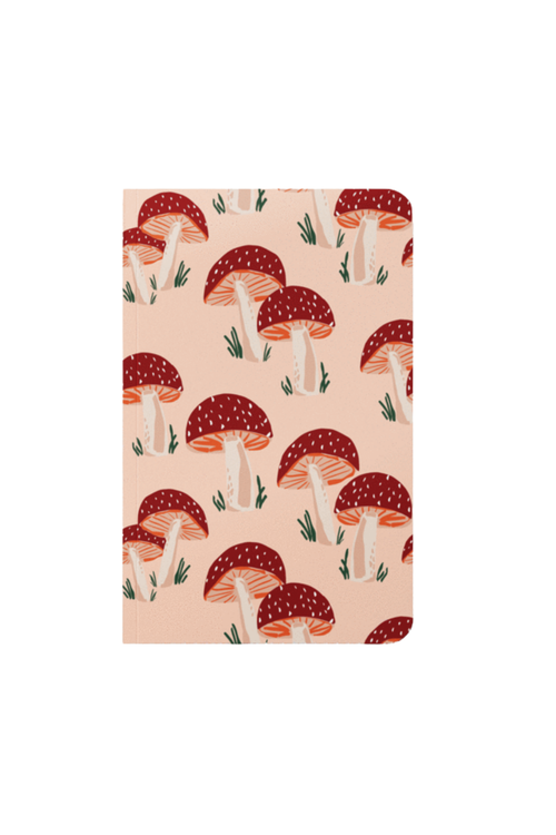 Peach Mushrooms Notebook