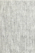 2 of 2:White/Black Mosaic Woven Floor Mat