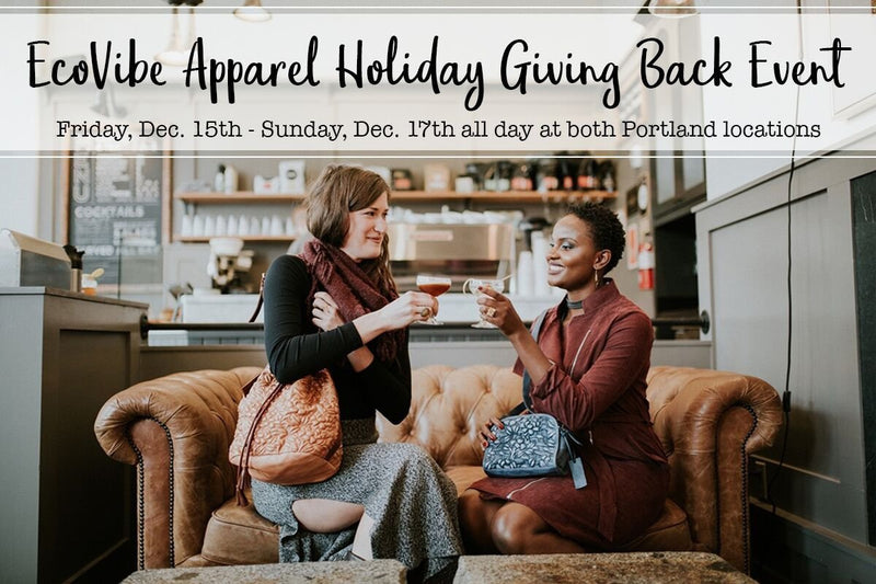 Join us for our Holiday Giving Back Event!-EcoVibe Apparel