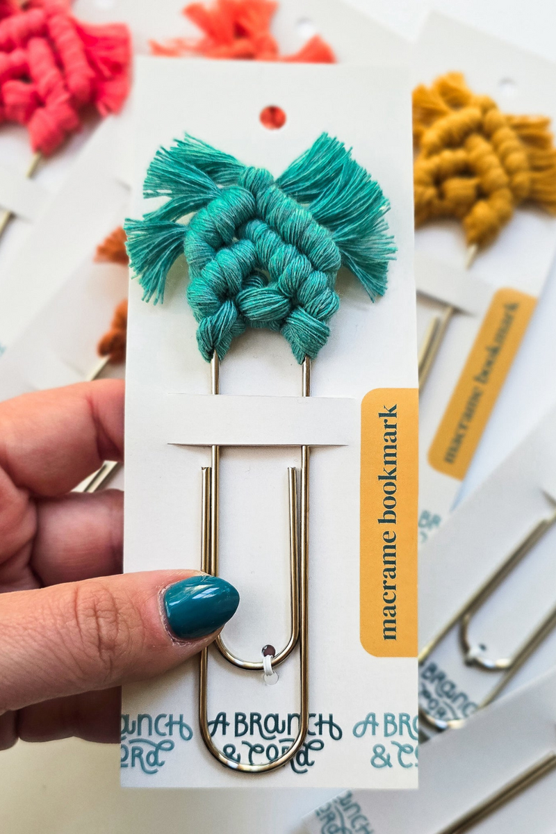 Rainbow Macrame Bookmark