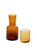 1 of 2:Keswick Amber Glass Carafe + Cup