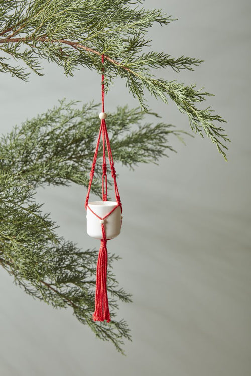 Mini Macrame Tillandsia Holder Ornament