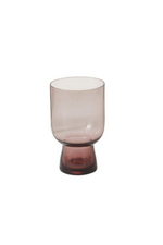 Accent-Decor-Salud-Colored-Glass-Drinkware-Mauve-purple-footed-glass