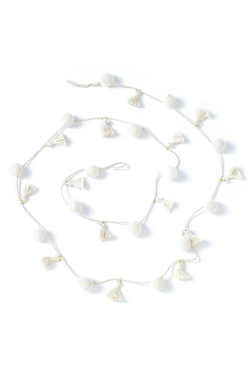 White Candy Felt Garland