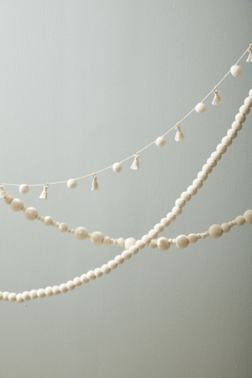 White Candy Felt Garland