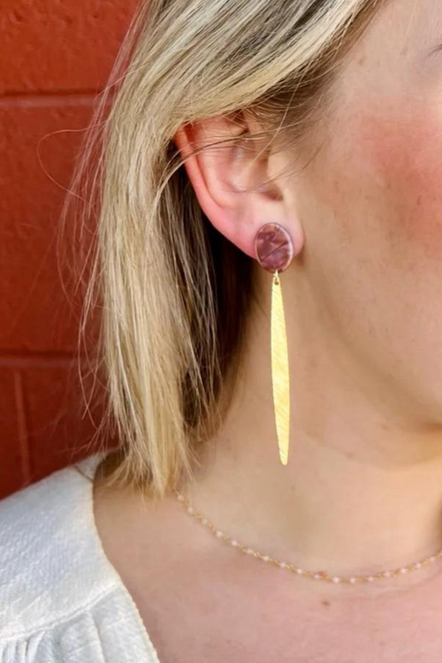 Atonement-Design-Rust-Oval-Brushed-Brass-Earrings