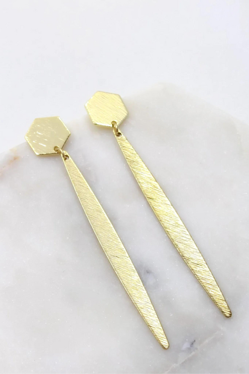 Atonement-Brushed-Hex-Brass-Earrings