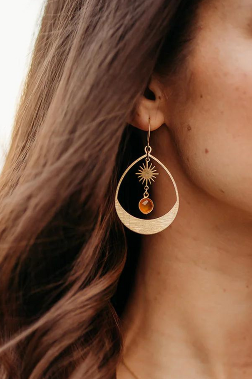 Sun Hoops Earrings