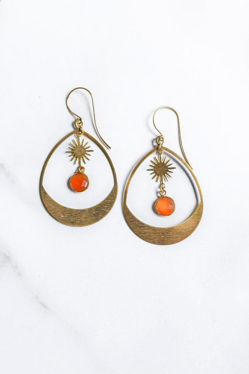 Sun Hoops Earrings