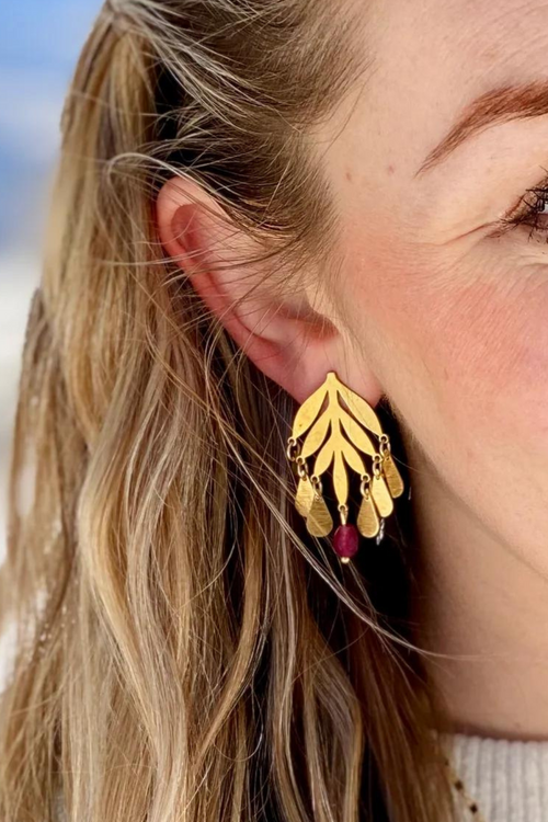 Atonement-Mauve-Fringe-Leaf-Earrings