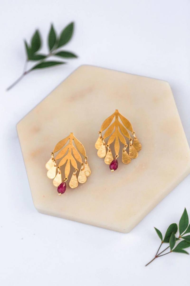 Atonement-Mauve-Fringe-Leaf-Earrings