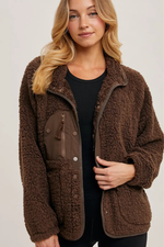 3 of 3:Laura Fleece Sherpa Jacket