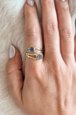 3 of 3:Brass Labradorite Wrap Ring
