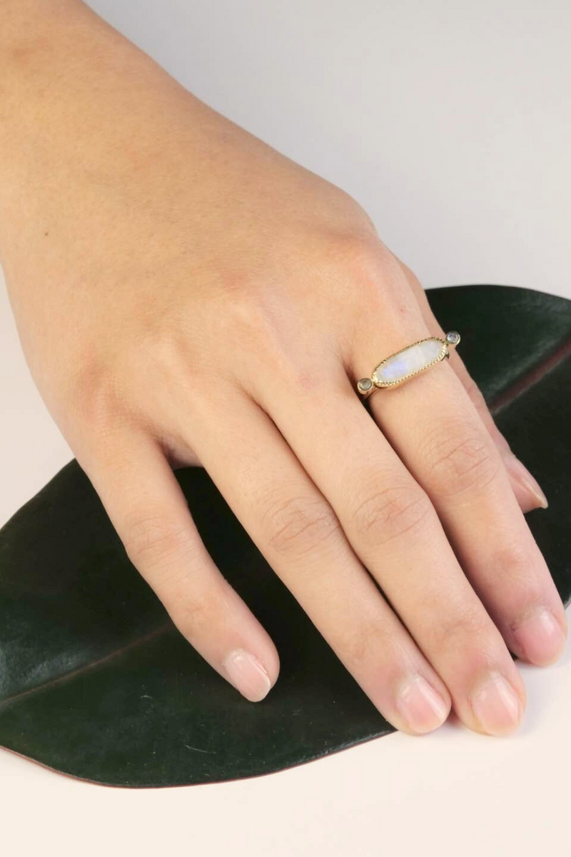 Baizaar-Brass-Long-Moonstone-Ring