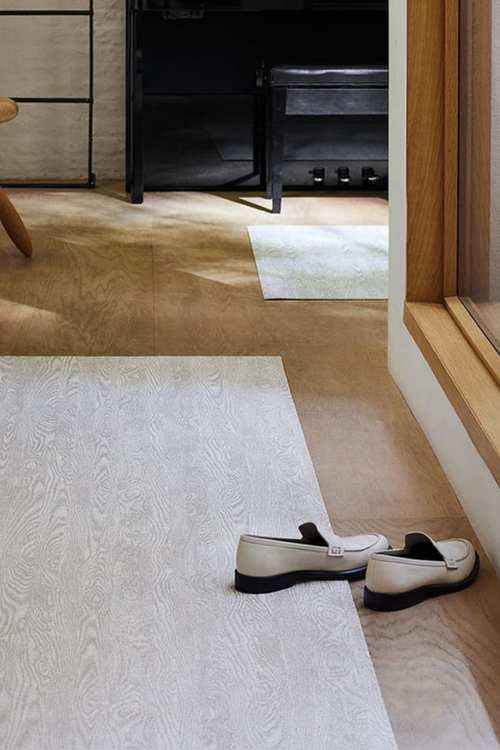 Birch Woodgrain Woven Floor Mat