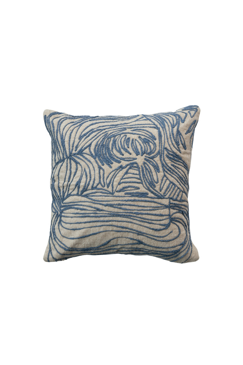 Bloomingville-Azure-Lines-Embroidered-Cotton-Pillow