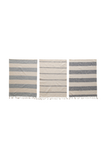 1 of 2:Canvas Stripe Cotton Tea Towels