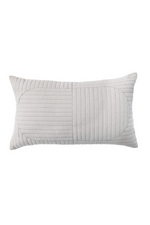 1 of 4:Chambray Embroidered Lumbar Pillow