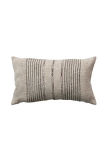 1 of 5:Linen Stripes Lumbar Pillow