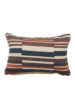 1 of 3:Abstract Stripes Embroidered Mini Pillow