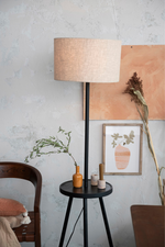 Bloomingville-Rubberwood-Standing-Lamp-with-Table