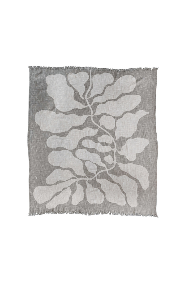 Bloomingville-Sage-Botanical-Throw-Blanket