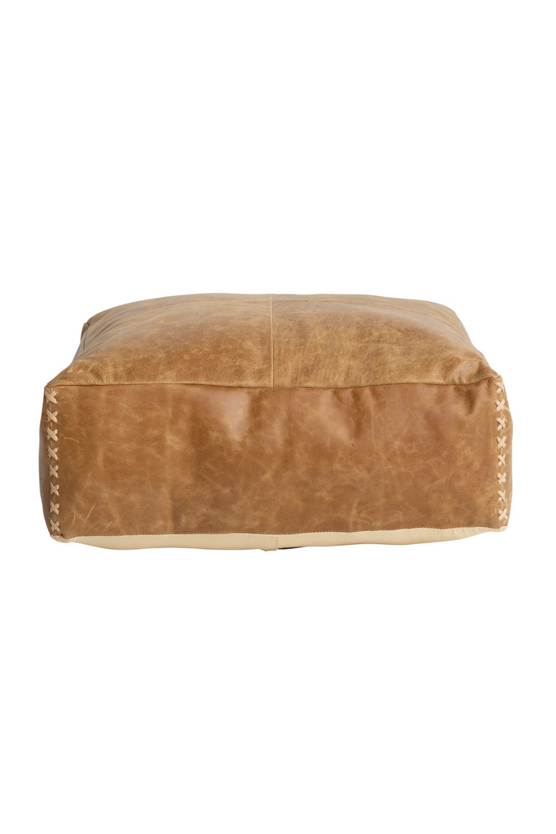 Bloomingville-Stitched-Leather-Pouf
