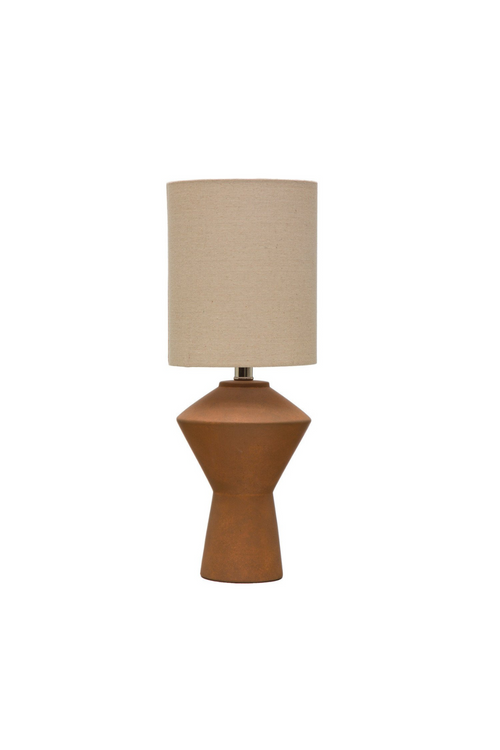 Bloomingville-Terracotta-Table-Lamp-with-Linen-Shade