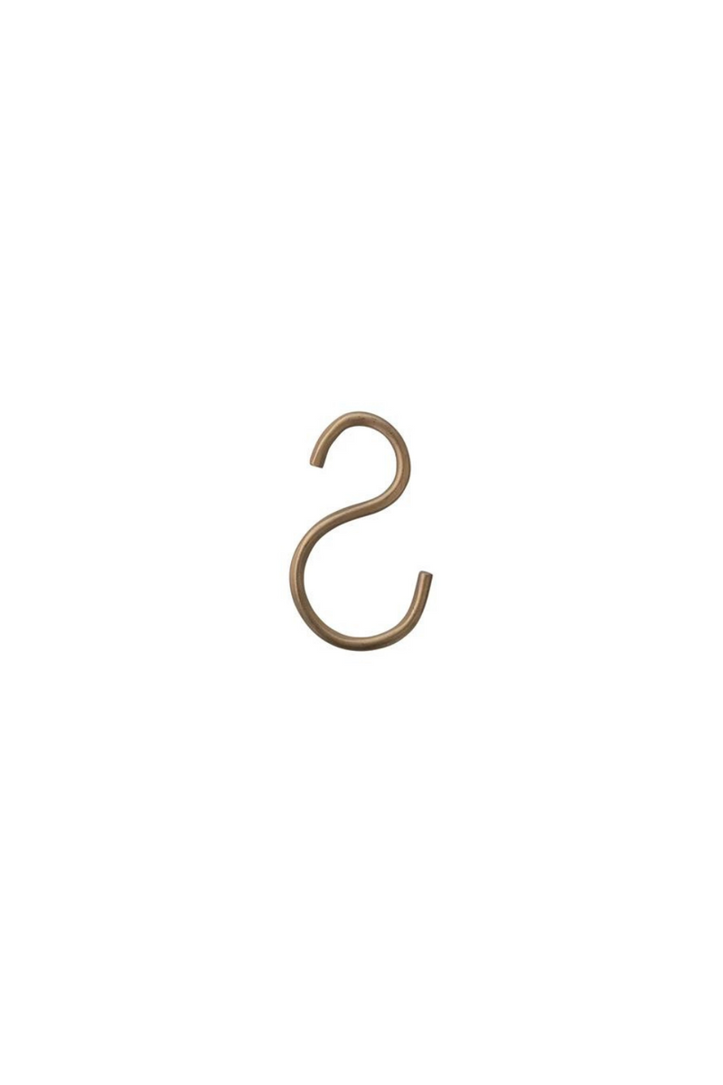 Creative Co-op Finished Iron S-Hook Bronze