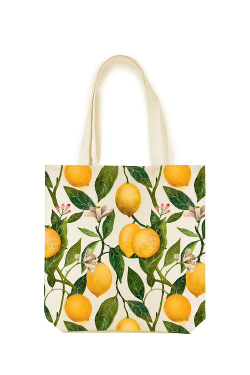 Botanical Canvas Printed Shopper Tote Bag