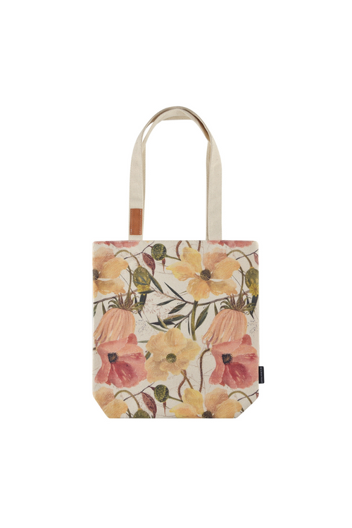Botanical Canvas Printed Shopper Tote Bag