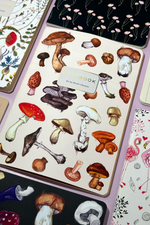 2 of 2:Mushrooms on White Notebook