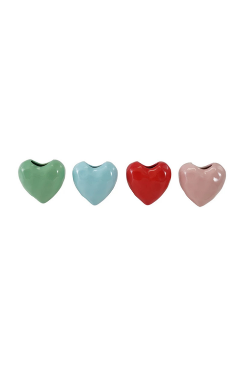 Ceramic Heart Shaped Mini Vase with Magnet