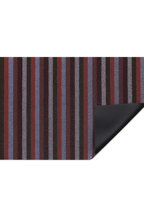 Berry Even Stripe Shag Mat