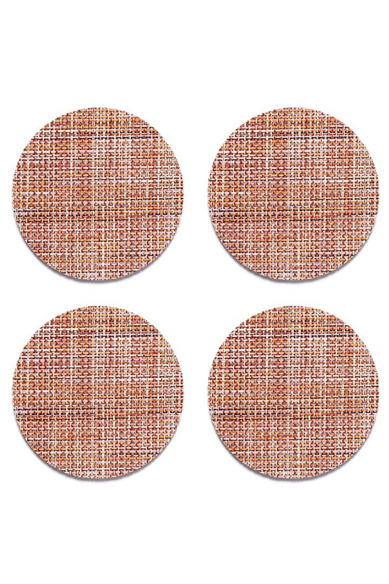 Chilewich-Mini-Basketweave-Coasters-Set-of-4-Cinnamon