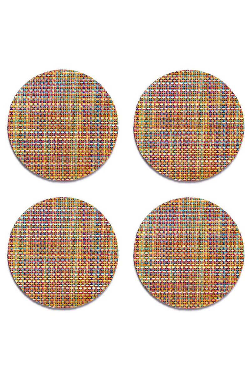 Chilewich-Mini-Basketweave-Coasters-Set-of-4-Confetti