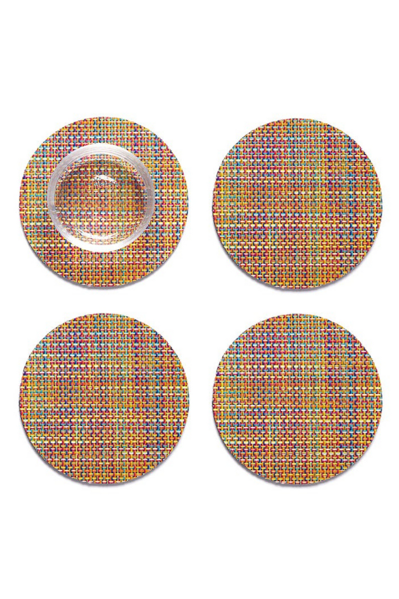 Chilewich-Mini-Basketweave-Coasters-Set-of-4-Confetti